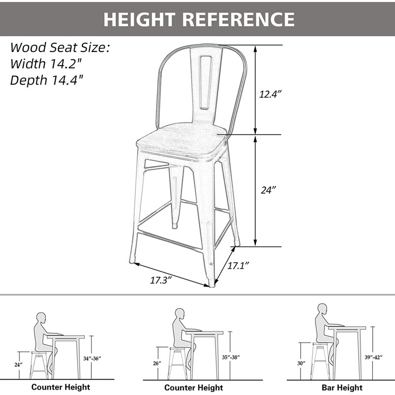 Williston Hayder 34'' Extra Tall Stool Wayfair